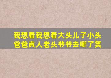我想看我想看大头儿子小头爸爸真人老头爷爷去哪了笑