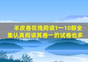 羊皮卷在线阅读1一10部全集认真阅读其卷一的试卷也多