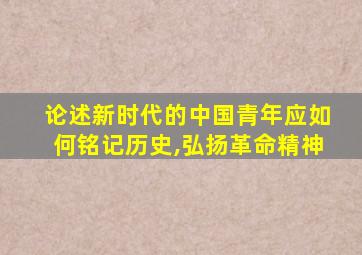 论述新时代的中国青年应如何铭记历史,弘扬革命精神