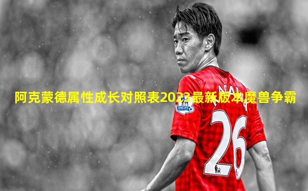 阿克蒙德属性成长对照表2023最新版本魔兽争霸